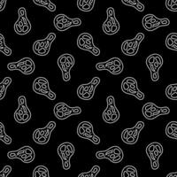 Microbe vector concept linear dark seamless pattern
