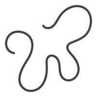 Line Bacteria vector concept simple outline icon or symbol