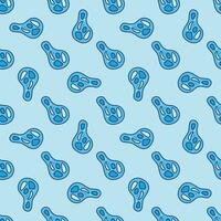 Microbe concept blue seamless pattern - vector Science background