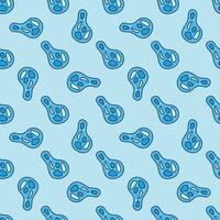 Microbe concept blue seamless pattern - vector Science background