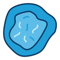 Bacteria vector Medical concept blue icon or symbol