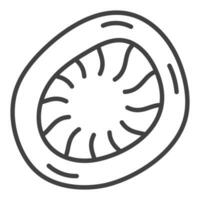 Microbe vector concept line round icon or symbol