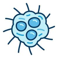 virus vector parásito concepto azul icono o símbolo