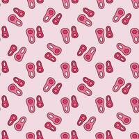 Two Microbes vector concept red seamless pattern