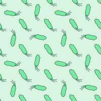 Spirillum Bacteria vector concept colored seamless pattern