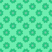 Simple Bacteria vector green seamless pattern or background