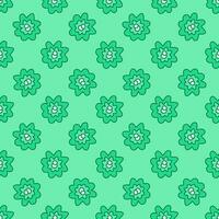 Simple Bacteria vector green seamless pattern or background
