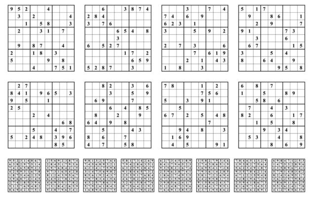 Sudoku Game with Answers. Simple Vector Design Set Stock Vector -  Illustration of vector, trainer: 204788413