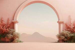 Stylish Arch types background. Generate Ai photo