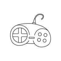 Vector illustration of joystick, gamepad for video games.