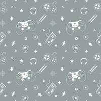 Video game seamless vector pattern.