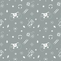 Video game seamless vector pattern.