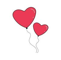 Valentine's Day Balloons Set vector