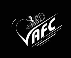 Valenciennes FC Symbol Club Logo White Ligue 1 Football French Abstract Design Vector Illustration With Black Background