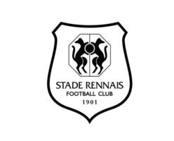 estadio renais fc club símbolo logo negro liga 1 fútbol americano francés resumen diseño vector ilustración