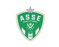 Saint Etienne Club Logo Symbol Ligue 1 Football French Abstract Design Vector Illustration