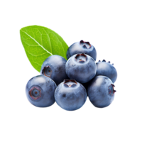 Fresh blueberries isolated on transparent background, created with generative AI png