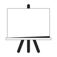 Artist easel for painting flat monochrome isolated vector object. Equipment. Editable black and white line art drawing. Simple outline spot illustration for web graphic design