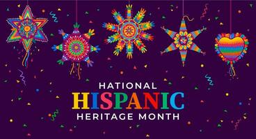 Holiday pinata on national Hispanic heritage month vector