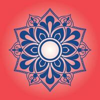 mandala with flower for Henna, Mehndi, tattoo, decoration. Decorative ornament in ethnic oriental style. Hand drawn background. Islam, Arabic, Indian. vector