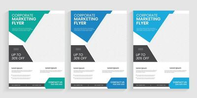 Corporate agency business flier, real estate agency marketing flier, industry advertising flier template vector