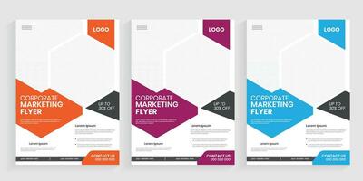 Corporate agency business flier, real estate agency marketing flier, industry advertising flier template vector