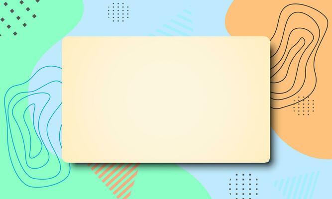 copy space paper background design with pastel color memphis pattern frame