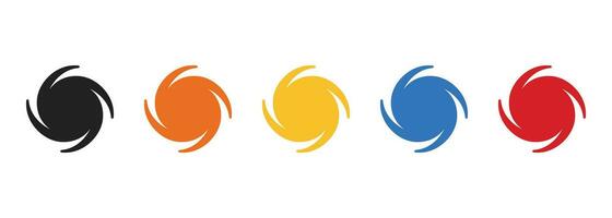 Hurricane symbol. Typhoon, storm, twister, vortex illustration design in abstract style. vector