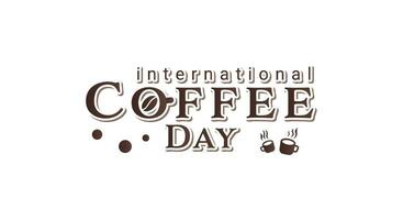 October 1st celebration of international coffee day. Template design for background, banner, poster, greeting card, advertising vector