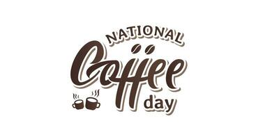 National coffee day. Template design for background, banner, poster, greeting card, advertising vector