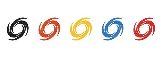 Hurricane symbol. Typhoon, storm, twister, vortex illustration design in abstract style. vector