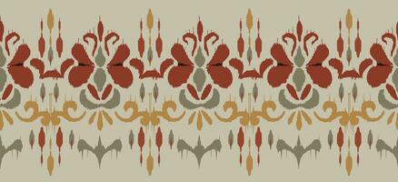 motivo étnico hecho a mano hermosa ikat Arte impresión. étnico resumen floral botánico amarillo antecedentes Arte gente bordado, damasco, indio, Asia, marroquí, y Turquía estilo. impreso tela Arte ornamento. vector