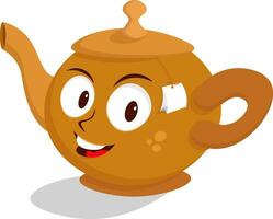 tea pot character vector