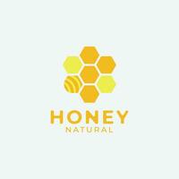 Honey bee logo icon vector design, honeybee simple logo illustration design.