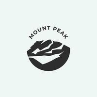 montaña pico logo icono diseño, nacional parque vector ilustración diseño.
