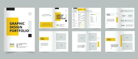 Graphic Design Portfolio Template, Multipurpose Template vector