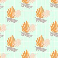 Tropical leaves background. Matisse inspired decoration wallpaper. Simple organic shape seamless pattern. vector