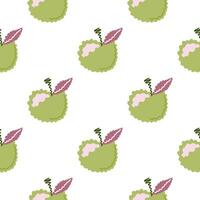 Abstract apple fruits seamless pattern. Fruit ornament. vector