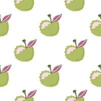 resumen manzana frutas sin costura modelo. Fruta ornamento. vector