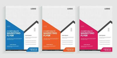 Amazing corporate business a4 leaflet design vector