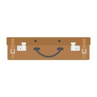 Vintage Suitcase Flat Illustration. Clean Icon Design Element on Isolated White Background vector