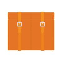 Vintage Suitcase Flat Illustration. Clean Icon Design Element on Isolated White Background vector