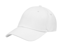 White baseball cap mockup isolated on transparent background. AI Generative png