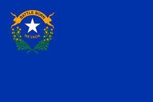 The official current flag of US state flag of Nevada. State flag of Nevada. Illustration. photo