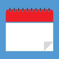 Schedule Year Calendar Blank Template Icon on Blue Background vector