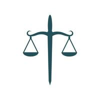 justicia ley logo modelo vector