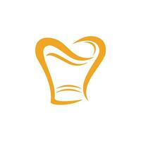 Hat chef logo template vector