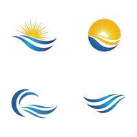 Water wave icon vector