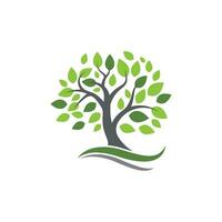 Logos of green Tree leaf ecology vector