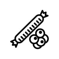 sausage icon line style vector